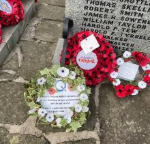 Marple wreath at Memorial park 2025